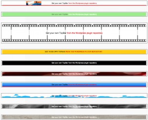 A sample of 10 TopBars that you can create with the WP-Topbar Plugin